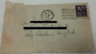 1944 Postmarked 6 x 3 1/2 addressed enveloped w/ purple 3 ct Jefferson stamp — photo 1