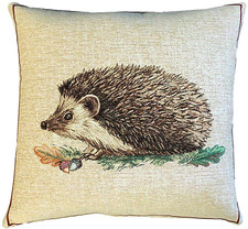 Kissenbezug Kissenhülle 45 x 45 cm Gobelin-Stoff Igel Hegdehog Hossner Heimtex