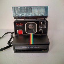 Vintage Polaroid Time-Zero OneStep Land Camera  GE FlashBar Rainbow-Tested