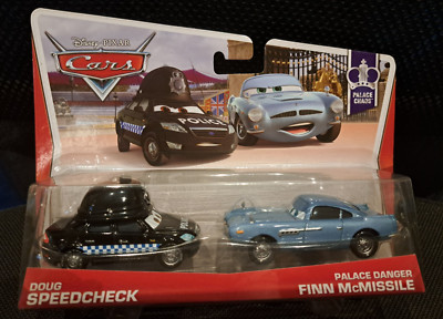 CARS 2 - DOUG SPEEDCHECK & PALACE DANGER FINN McMISSILE - Mattel