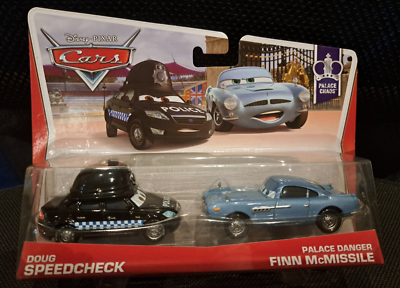 CARS 2 - DOUG SPEEDCHECK & PALACE DANGER FINN McMISSILE - Mattel