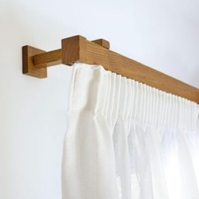 Bastone Tende Moderno Legno Con Binario Integrato -per Tende Classiche e a Onde