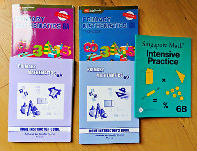 Singapore Mathematics  6AB Textbooks, 6B Practice, 6AB Instruction Guides