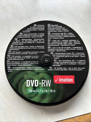 Imation DVD+RW 4,7GB 4x 10er Pack unbenutzt 9 Geschenk Kuchen Stapel