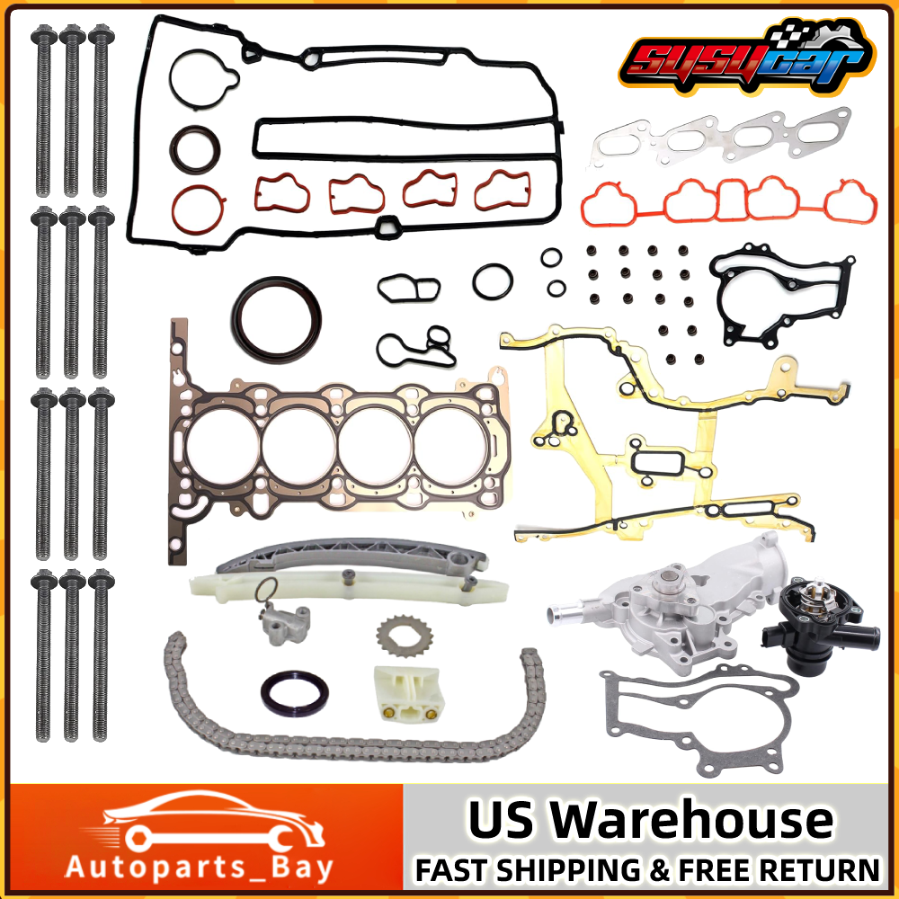 Timing Chain Water Pump Kit with Head Gaskets and Bolts for Chevrolet Buick 1.4L L4 Engine