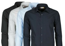 MENS CLASSIC COTTON EASY IRON ITALIAN COLLAR LONG SLEEVE SHIRT S - 3XL