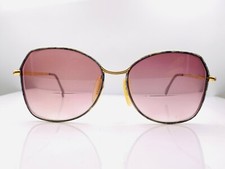 Vintage Titmus TP100 Gold Gray Oval USA Sunglasses FRAMES ONLY