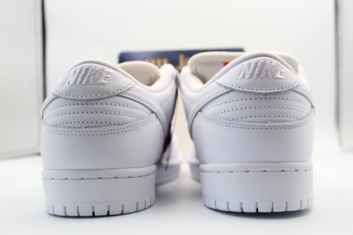 Nike SB Dunk Low Pro ISO Triple White FJ1674-100 Men's US4-14 NEW