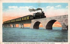 Bahia Honda Railroad Train Bridge Florida Pre Hurricane Disaster Postcard F40