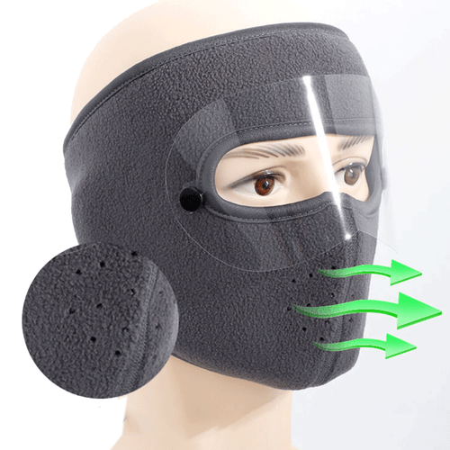 Full Face Mask Windproof Ski Fleece Breathable Balaclava with HD Goggles Masks - Picture 4 of 24