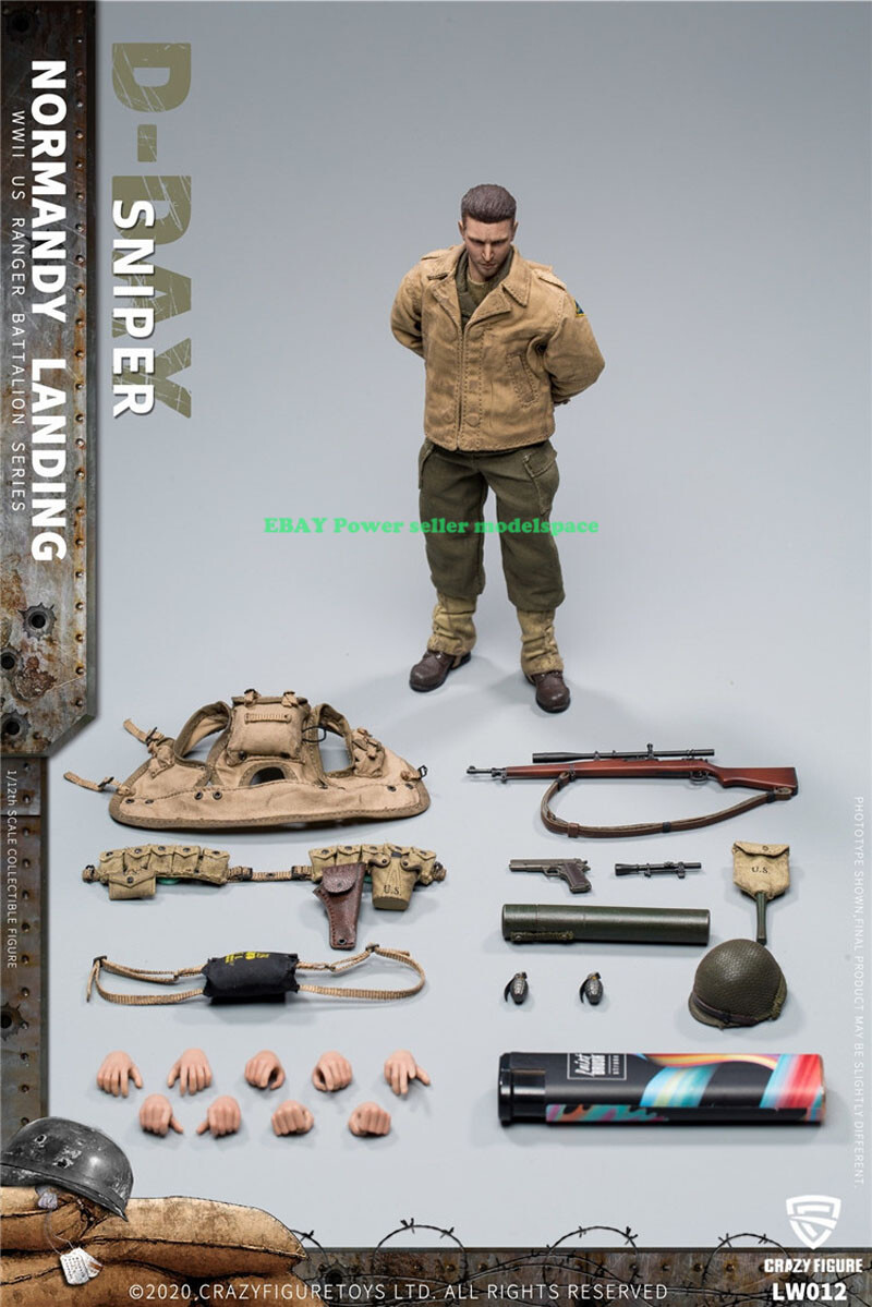 Crazy Figure 1:12 WWII US Rangers Normandy Landing Eight