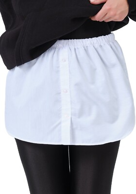 Unterrock Damen Blusenrock Damenrock Shirt Layering Extende Hemdrock Mini Rock