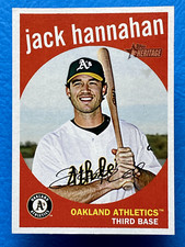 Jack Hannahan 2008 Topps Heritage #712 Oakland Athletics