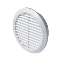 White Circle Air Vent Grille 110mm 4.3" Round Ventilation Ducting Pipe Cover T77