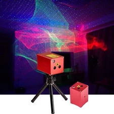 Mini Portable RG Hypnotic Aurora Mixed Blue Star Projector Tripod USB Light B...