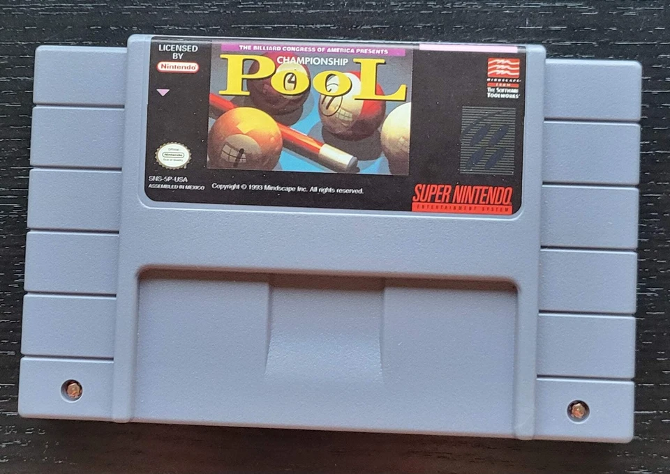 Championship Pool 1993 CIB ● Box ● Manual ● Protector - SNES Super Nintendo MINT - Image 2 of 4