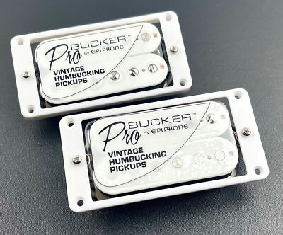 EPIPHONE Pro White Zebra Probucker Humbucker Pickups OEM MADE USA SHIP