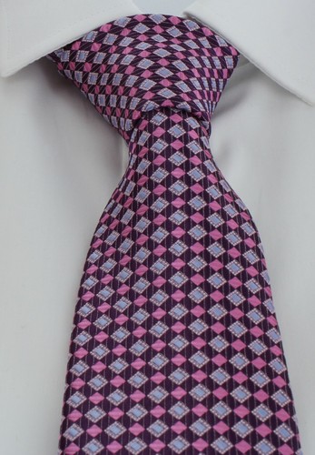 Michelsons of London Square Grid Polyester Tie - Picture 16 of 18
