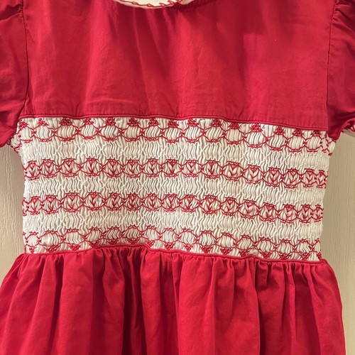 The Heritage Collection by Rachel Riley Red Classic Smocked Dress Girls Size 5 - Picture 7 of 12