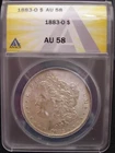 1883-O Morgan Dollar AU58 Please read detail description-Beautiful Coin !!!!