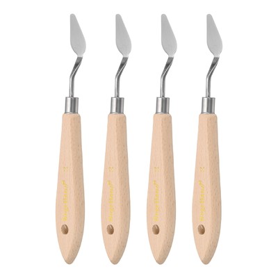 4 Stck. 2# Malpalette Messer spitz Edelstahl Kunst Spatel Schaber Werkzeug