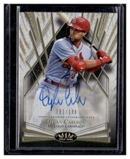 2022 Tier one DYLAN CARLSON AUTOGRAPH AUTO! CARDINALS ORIOLES /199