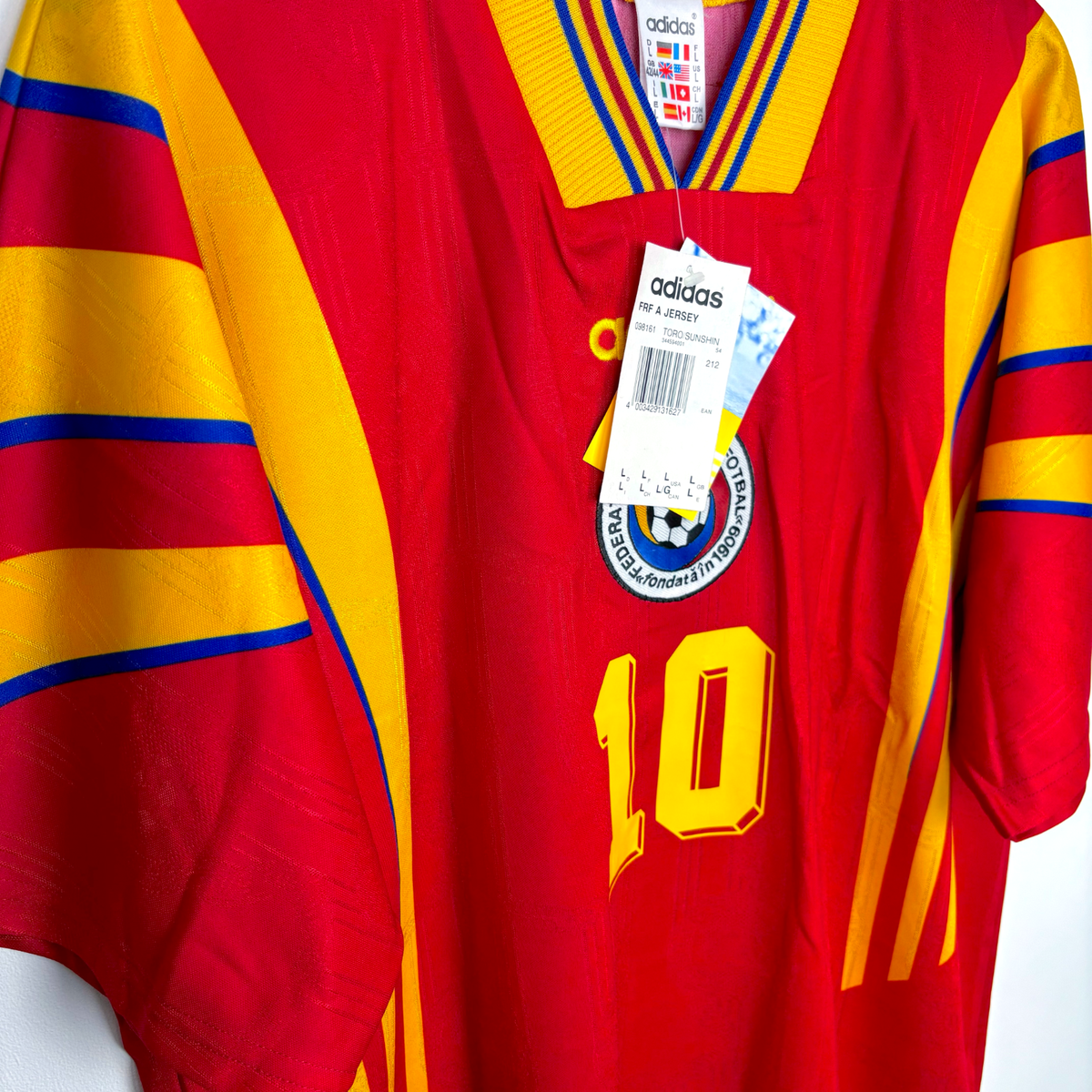 Romania 1996-1998 Adidas Away Football Shirt BNWT - Hagi 10 | eBay