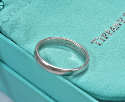 Tiffany Co Forever Platinum 3mm Classic Wedding Band Ring Size in  Pouch