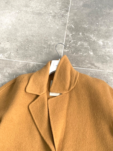 Womens ERMANNO SCERVINO MOHAIR REAL FUR Italian Trench Coat Jacket IT 44 UK 12 M - Picture 19 of 24