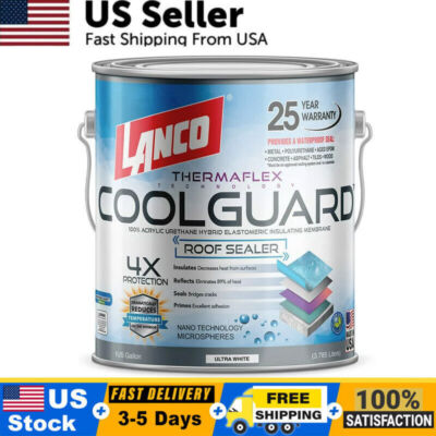 Seal Rubber Roof Coating Home Protect Waterproof Paint Industrial 1 Gallon New