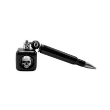 Black Skull Bullet Pocket Chalker/-Cue Access...