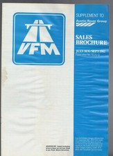 Austin Rover VFM Specifications Supplement Late 1982 UK Market Brochure FAIR