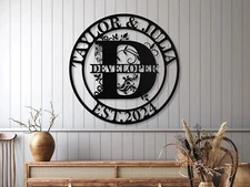 Custom Last Name Sign, Personalized Metal Wall Art, Custom Family Name Sign