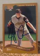 Jimmy Anderson Autograph 2002 Topps Baseball Signed Card #198 Los Angeles Angels