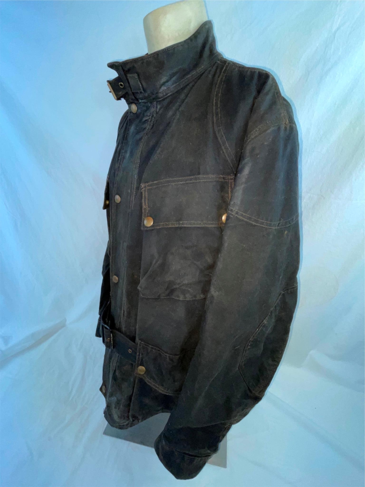 VTG BELSTAFF TRAILMASTER WAXED CANVAS MOTORCYCLE BIKER RACING JACKET PANTS SET image 8