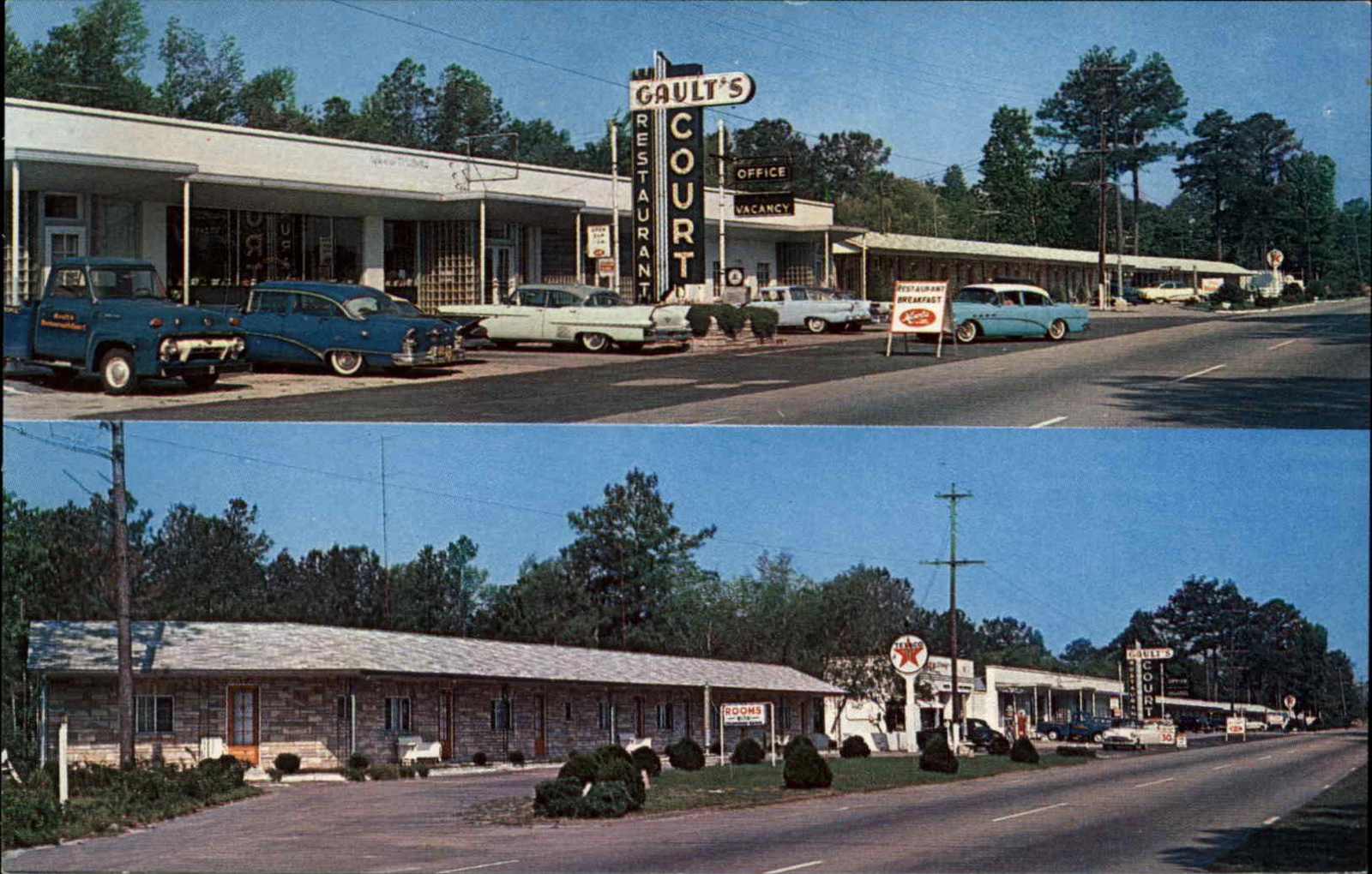 Vanceboro North Carolina NC Gault's Motor Court Pickup Truck Vintage