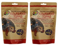 Zoo Med Tortoise Box Turtle Flower Food Topper Pack of 2 14 Ounce Fiber Enric...