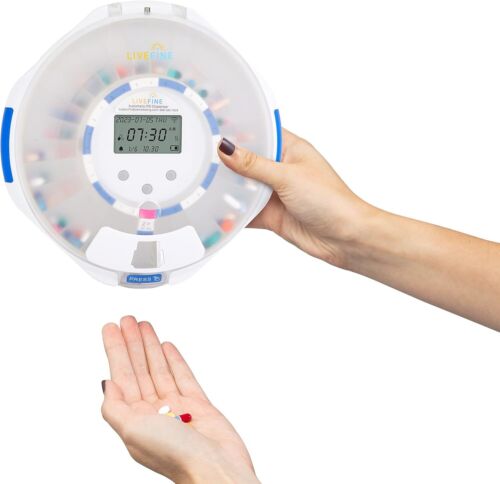 Smart WiFi Automatic Pill Dispenser Frosted Lid, 28-Day Medication Organizer - Picture 9 of 9