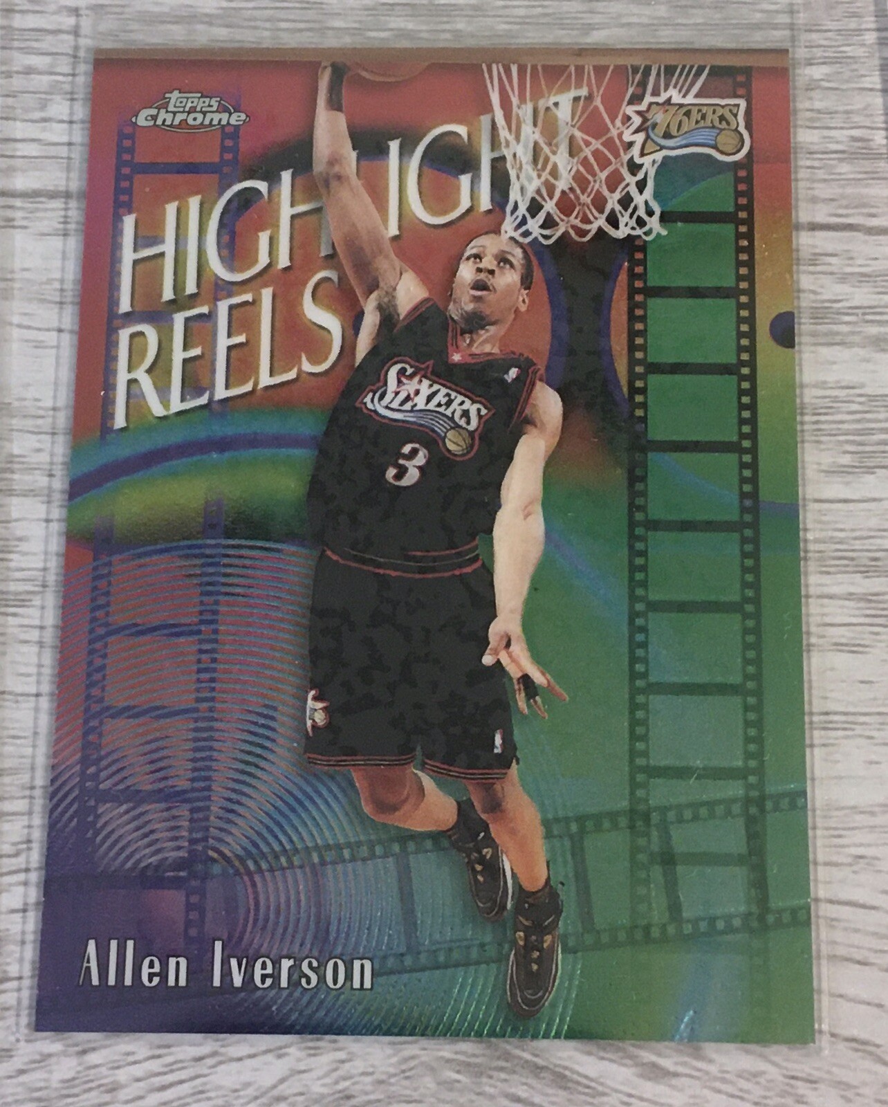 Allen Iverson 2000 Topps Chrome Highlight Rees #HR6 Philadelphia 76ers P