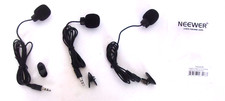 Lot 3 Neewer 3.5mm Hands Free PC Clip on Mini Lapel Microphone NIP