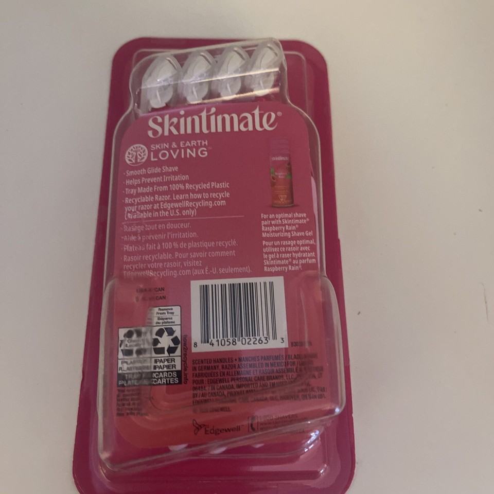 NEW Skintimate Raspberry Rain Disposable Razors (4-count) | eBay