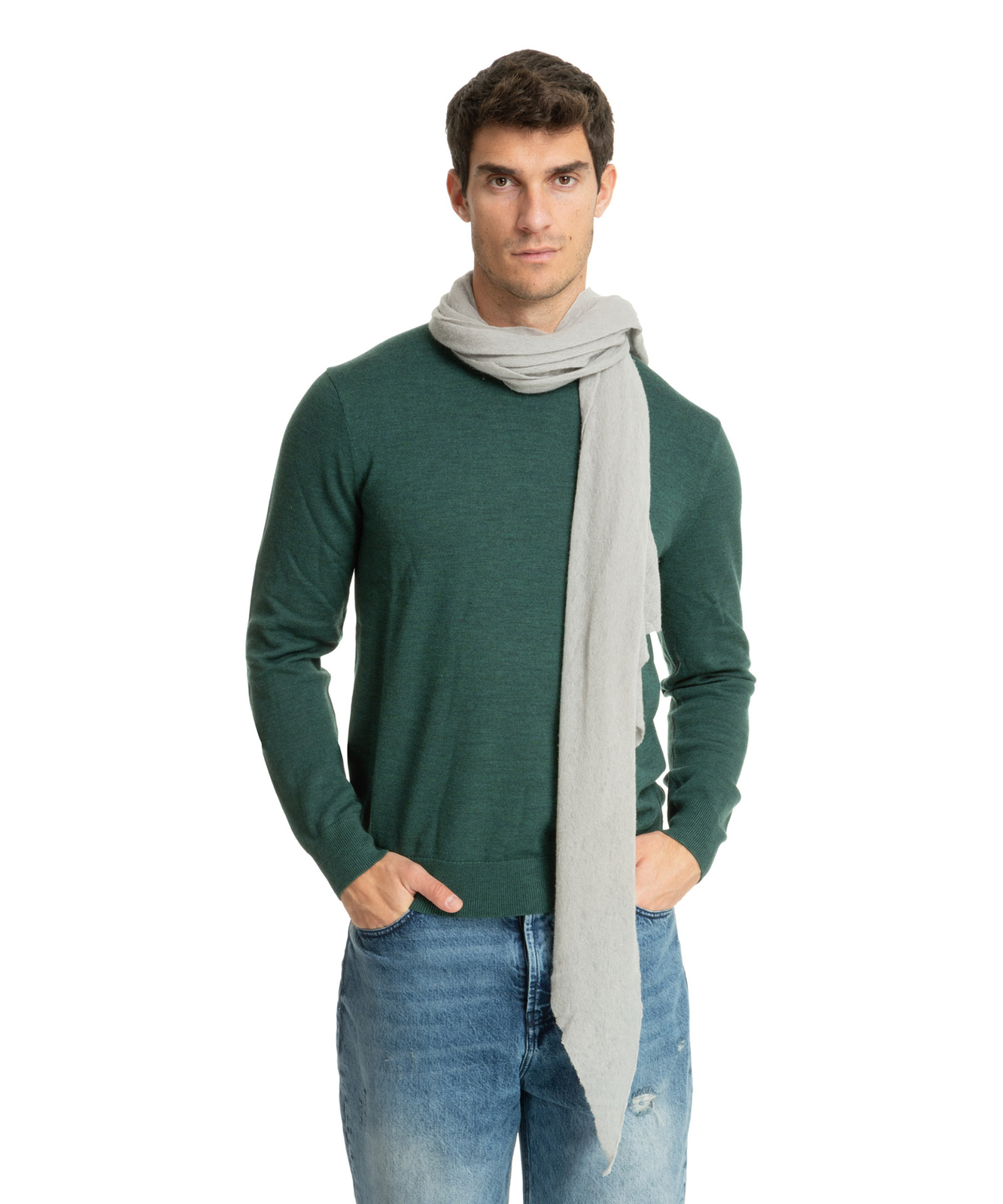 Рисунок 1876 от Ботто Джузеппе Кашмира-Шаль херрен 5505F/601-0073 Гриджио туч