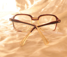 Vintage Squared Oversize Plastic Eyeglasses Frame Multicolor 1970s Glasses