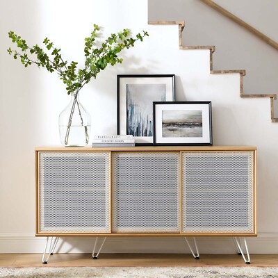 Modway Nomad 59'' Industrial Modern Tall TV Stand Sideboard in Oak