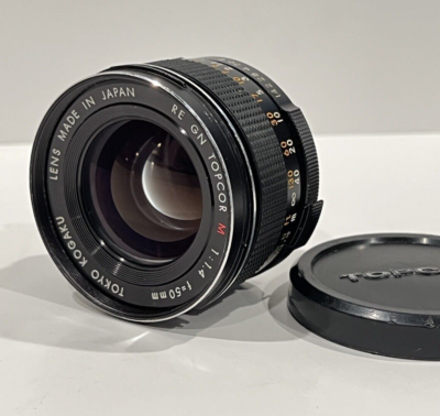 フィルムカメラ TOPCON SUPER DM RE GN TOPCOR M 50mm F1.4 Topcon RE GN Topcor M 50mm f/1.4 Prime Standard Lens - Black