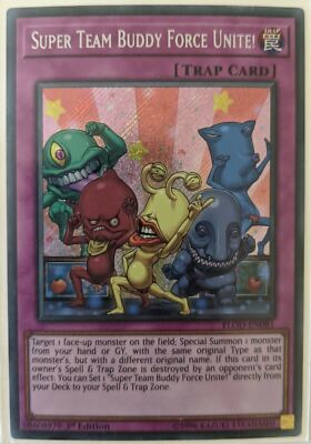 YuGiOh Super Team Buddy Force Unite Secret Rare 1st Ed FLOD-EN081 NM