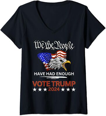 We the People Have Had Enough Pro Republican Ladies' V-Neck Tshirt