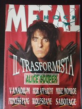METAL SHOCK Rivista Heavy Magazine ALICE COOPER WOLSFBANE VANADIUM Italy 1989 EX