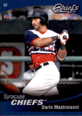 2015 Syracuse Chiefs Choice #17 Darin Mastroianni Mount Kisco New York NY Card
