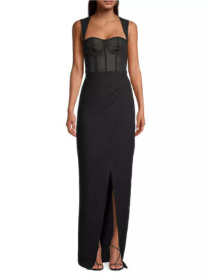 Black Halo Malvina Bustier Column Gown, 3A 2367
